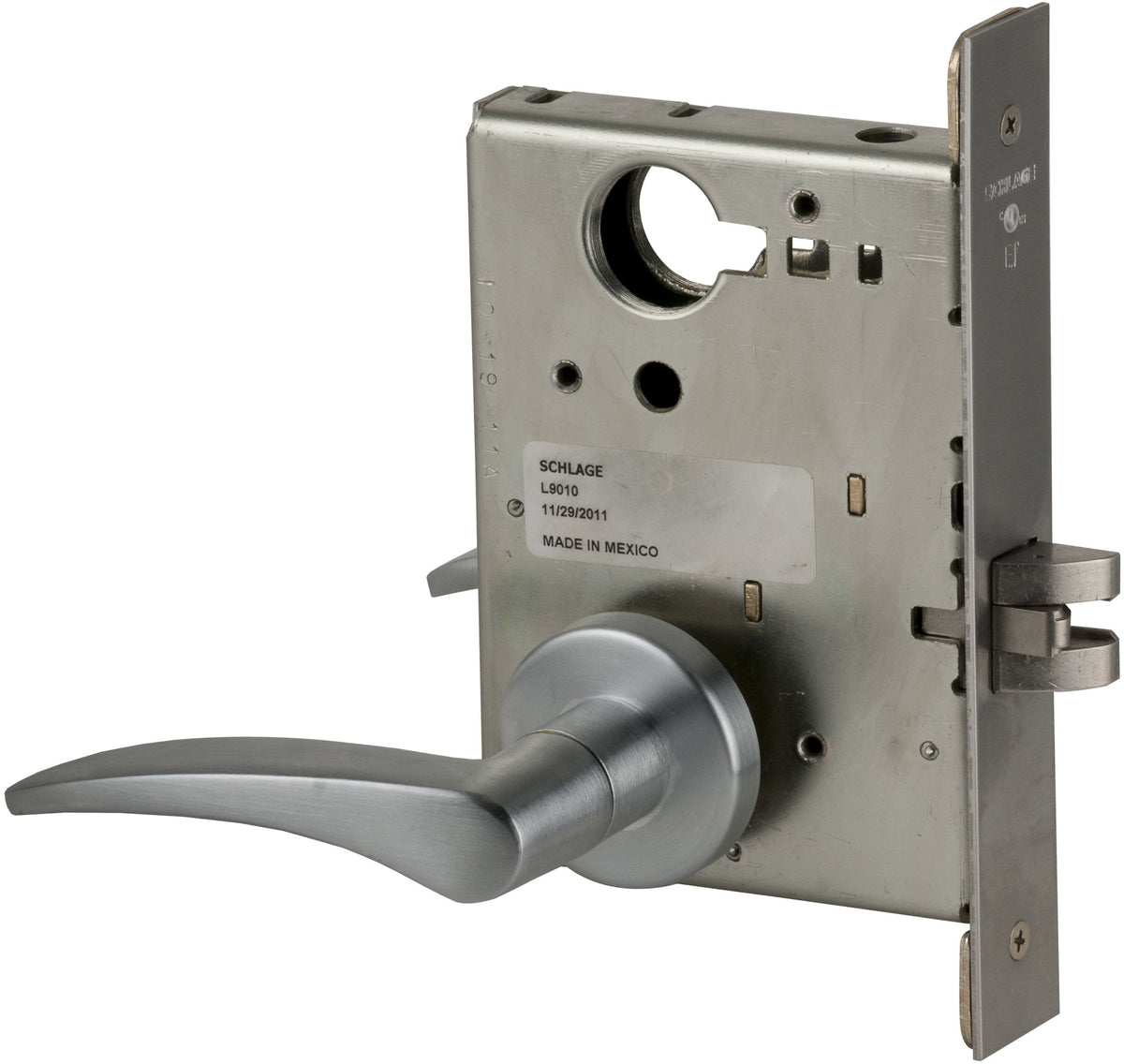 Schlage L9010 12A 626 RH Mortise Lock 10.375"
