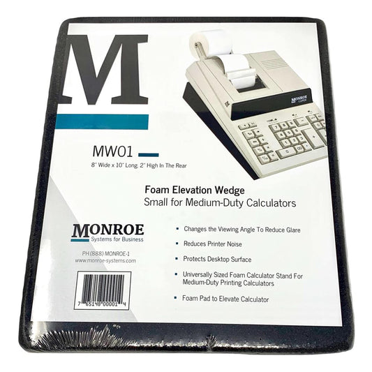 Monroe Systems for Business Foam Elevation Wedge for Medium-Duty Calculators, 9.7" x 8.2" x 1.8" MW01