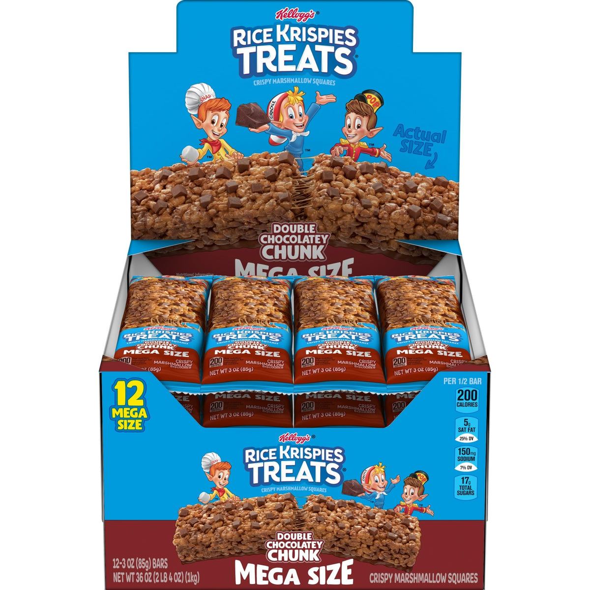 Kellanova Rice Krispies Treats Big Bar Double Chocolate Chunk 6/12ct