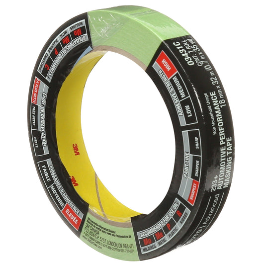 3M Automotive Performance Masking Tape, 03431, 18 mm x 32 m, 1 Roll