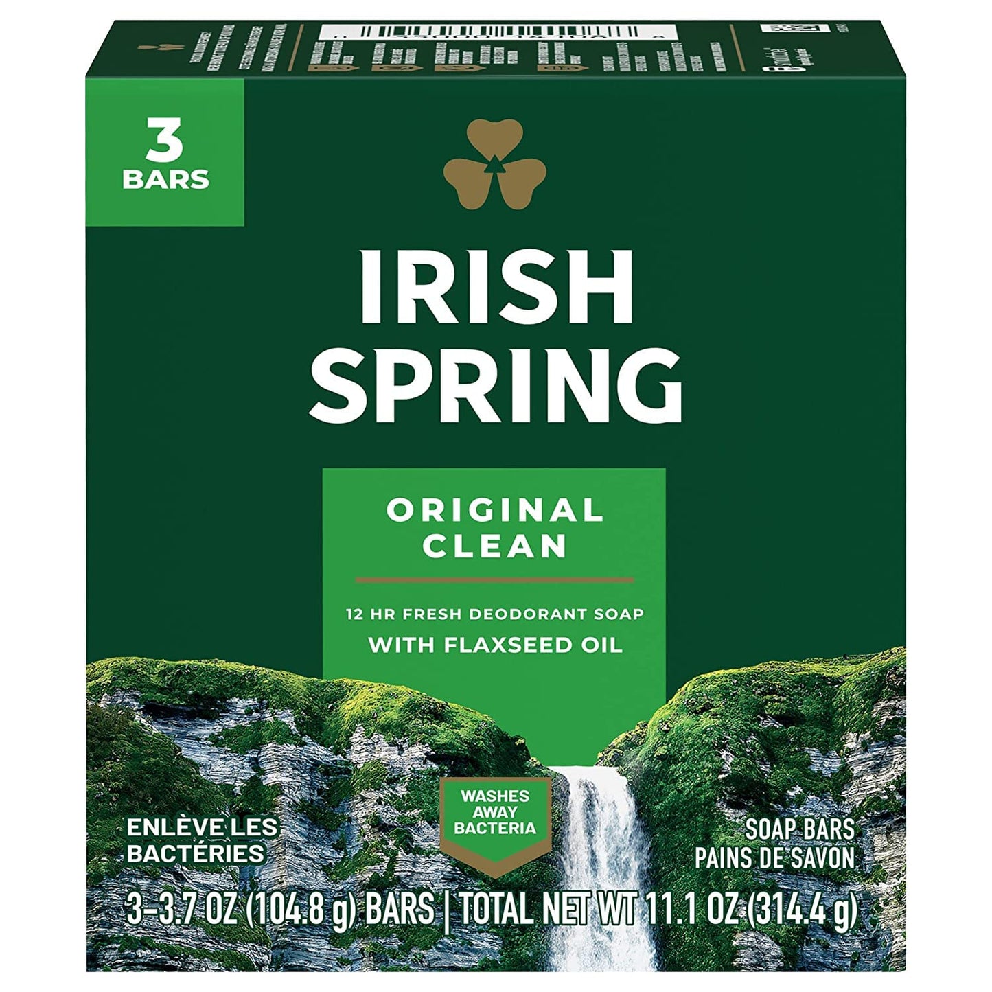 Irish Spring Original Deodorant Bar Soap 3.75 oz 3pk