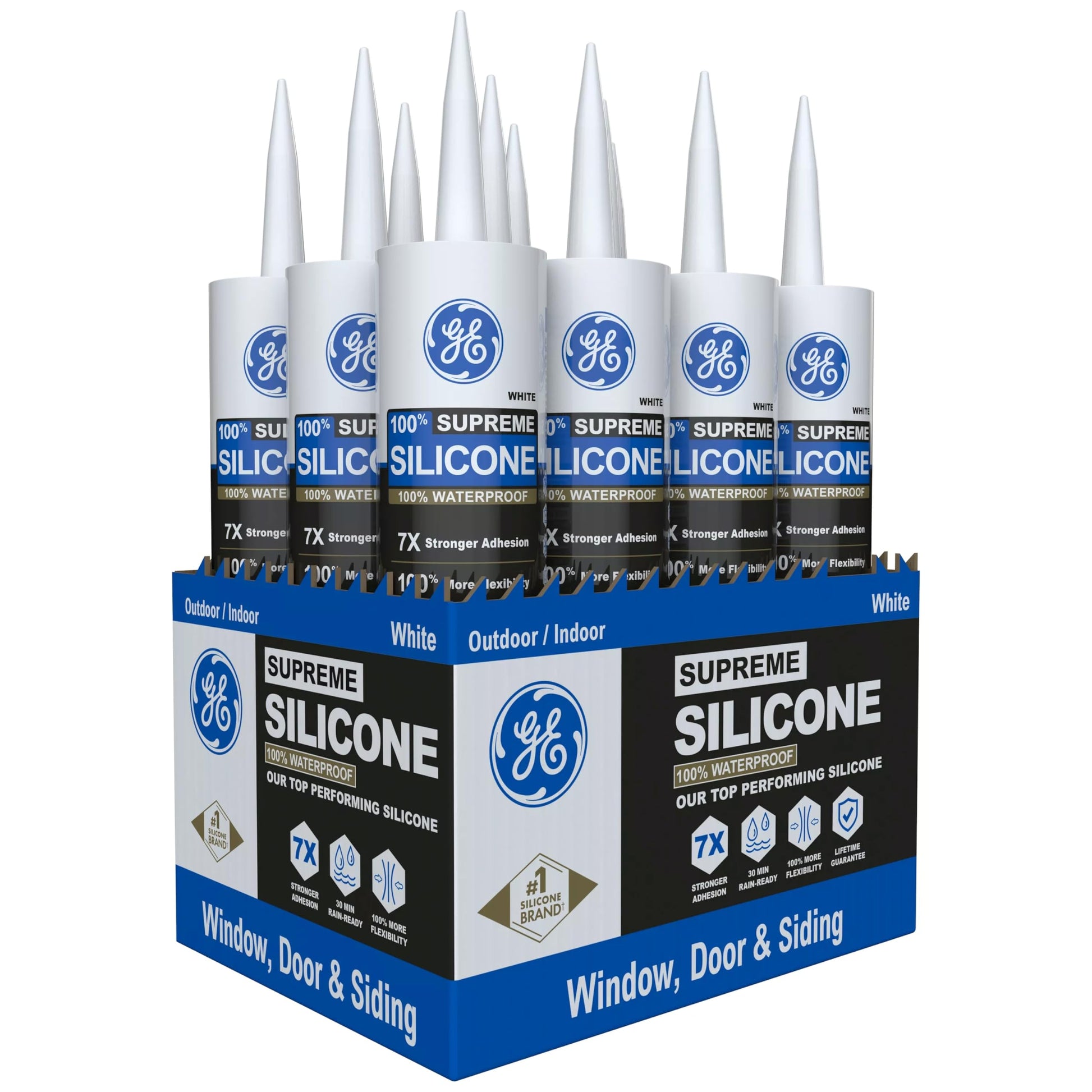 GE All Purpose Silicone Caulk 10 fl oz 12 Pack