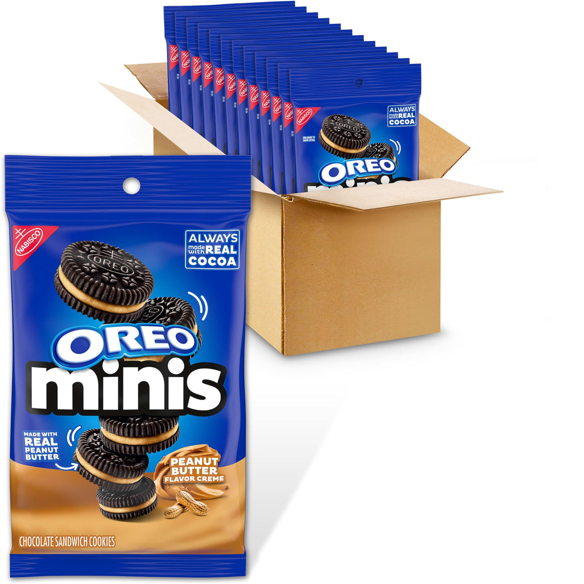 OREO Minis Peanut Butter Chocolate Cookies 12x3oz