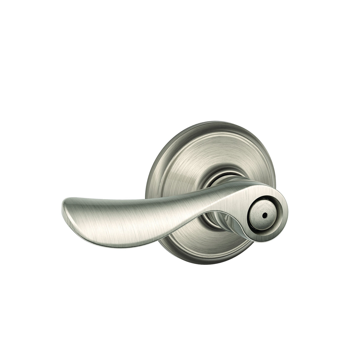 Schlage F40 CHP 619 16-080 10-027 Champagne Bed and Bath Lever, Satin Nickel