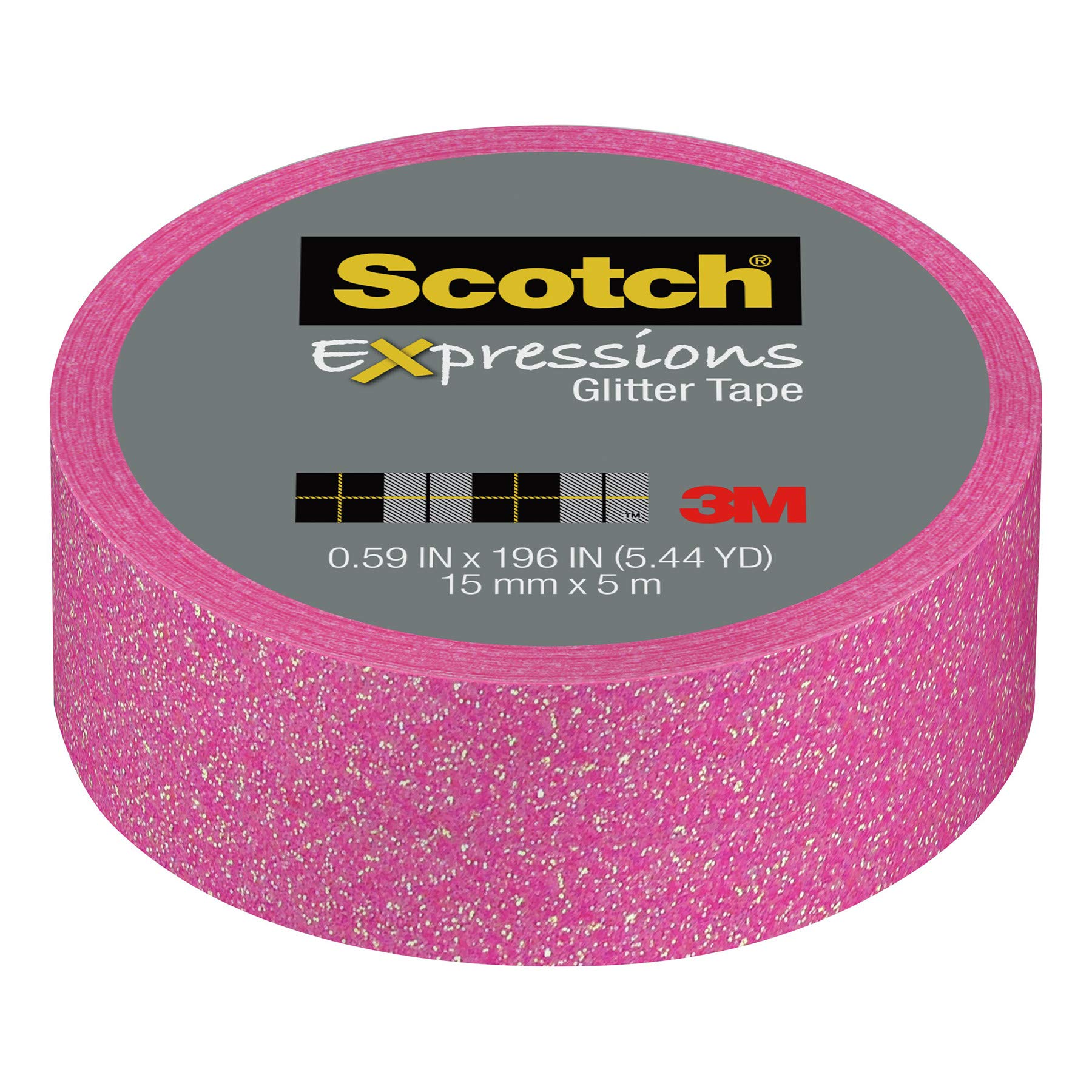 3M Washi Tape Glitter Pastel Pack 0.59in