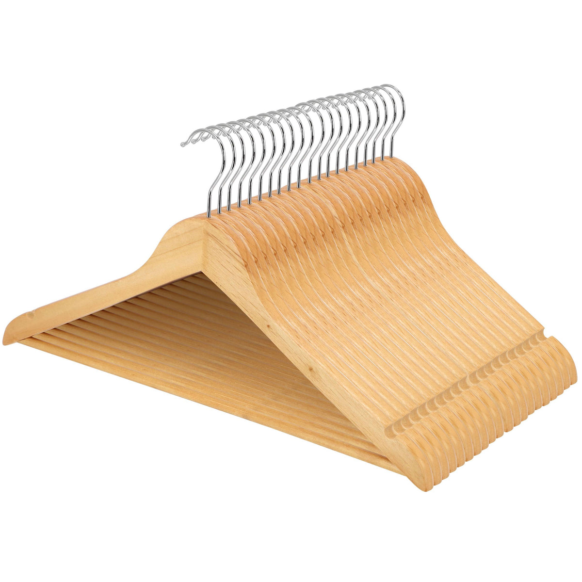 Elama 20 Piece Acacia Wood Clothes Hanger Set