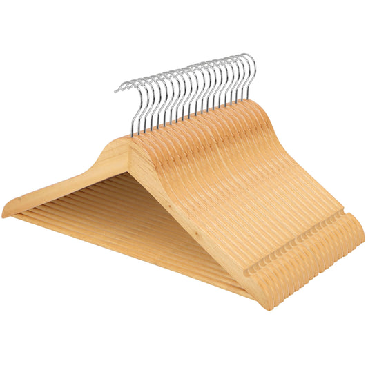 Elama 20 Piece Acacia Wood Clothes Hanger Set