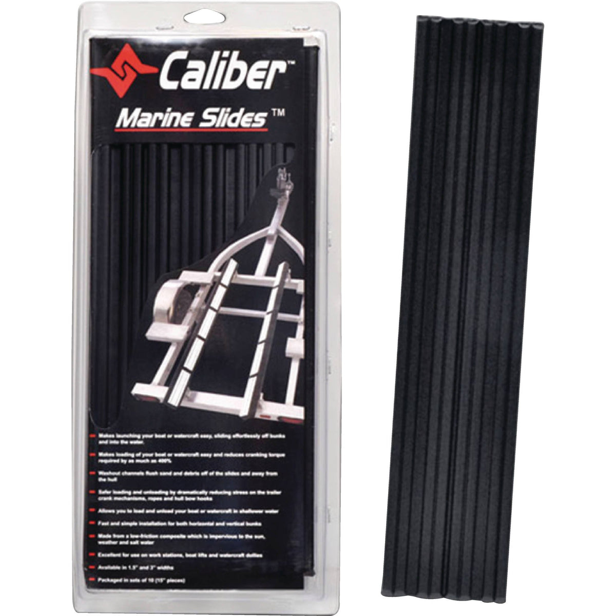 Caliber Marine Slides 23030, 1-1/2" x 15", Black