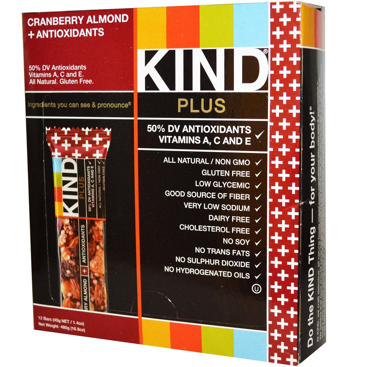 KIND Cranberry Almond Antioxidant Bars 1.4oz 12ct