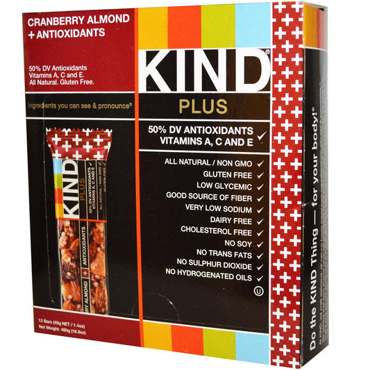KIND Cranberry Almond Antioxidant Bars 1.4oz 12ct