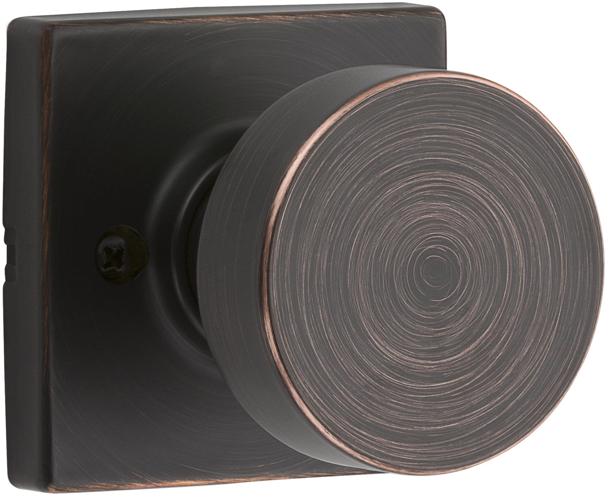 Kwikset 788PSKSQT-11P Pismo Knob with Square Rose Half Dummy Venetian Bronze Finish