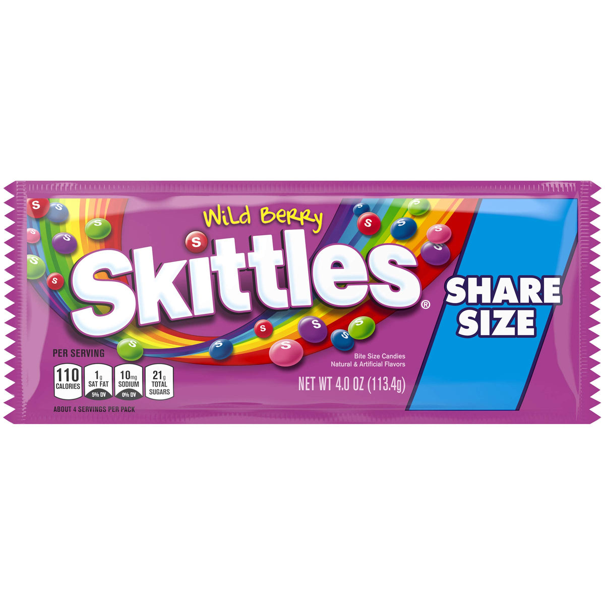 Skittles Wild Berry Share Size 4oz 6/24ct