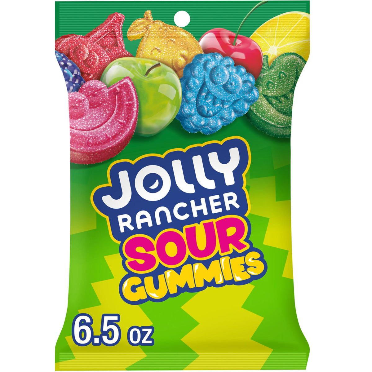 JOLLY RANCHER Gummies Sours 6.5 oz Peg Bag 12 ct