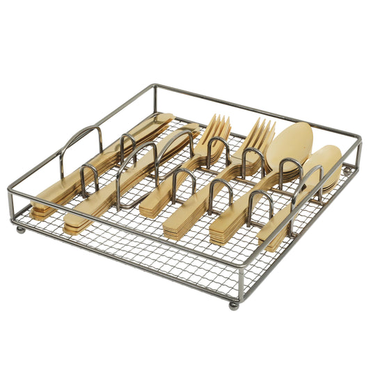Gibson Home Abbeville Gold Flatware Set, Service for 8