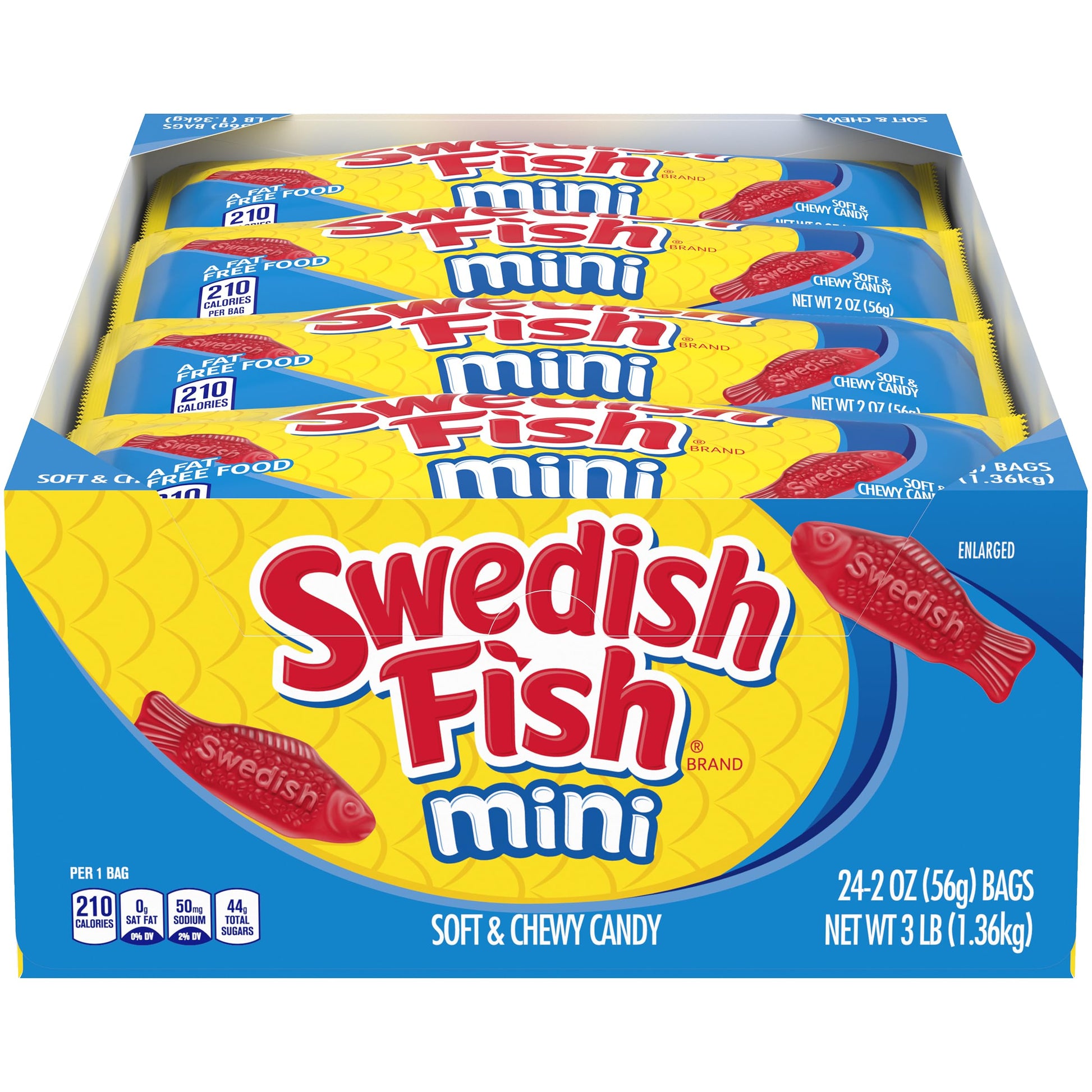 Swedish Fish Mini Soft & Chewy Candy 2 oz 24-Pack