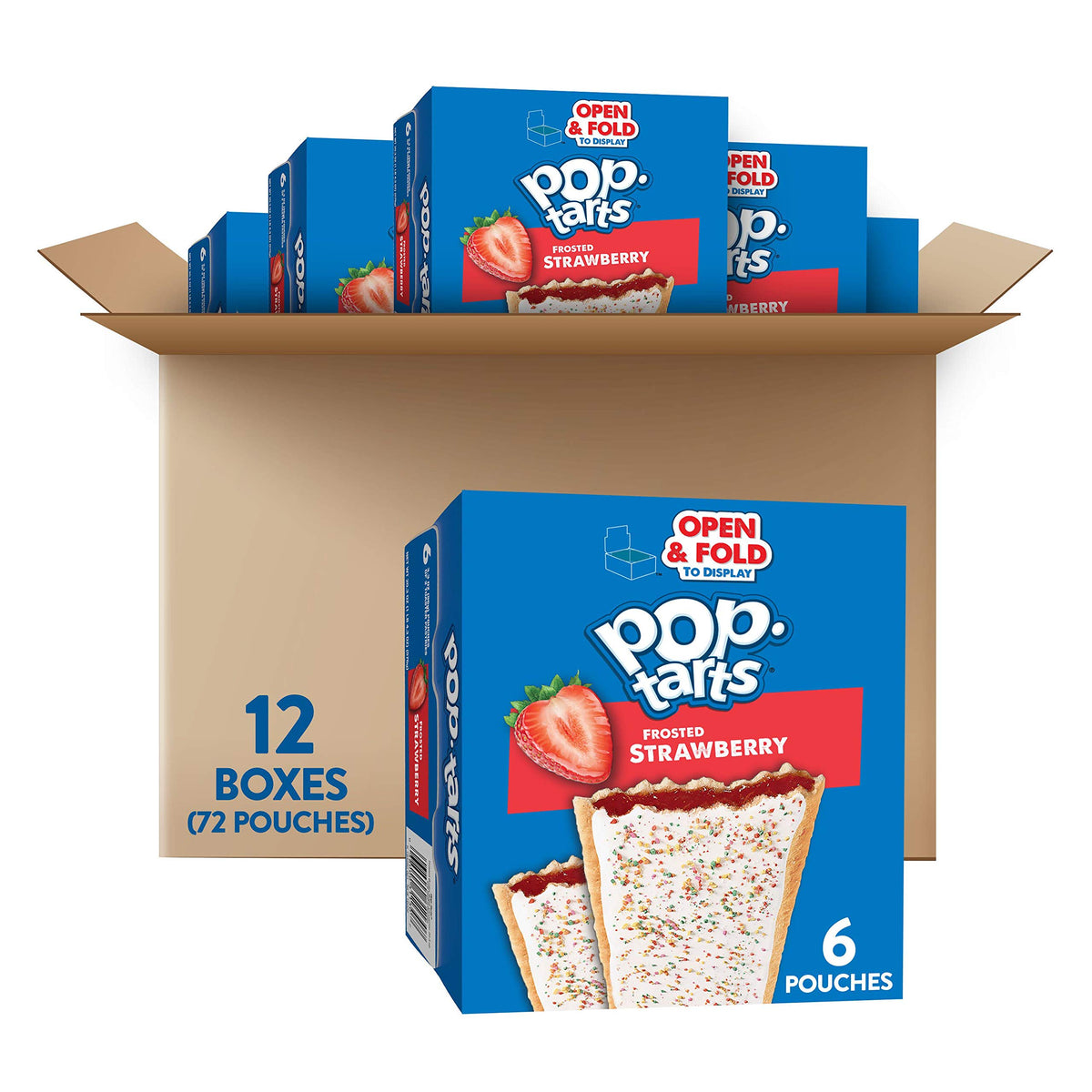 Kellogg's Pop-Tarts Frosted Strawberry 22oz (72ct)