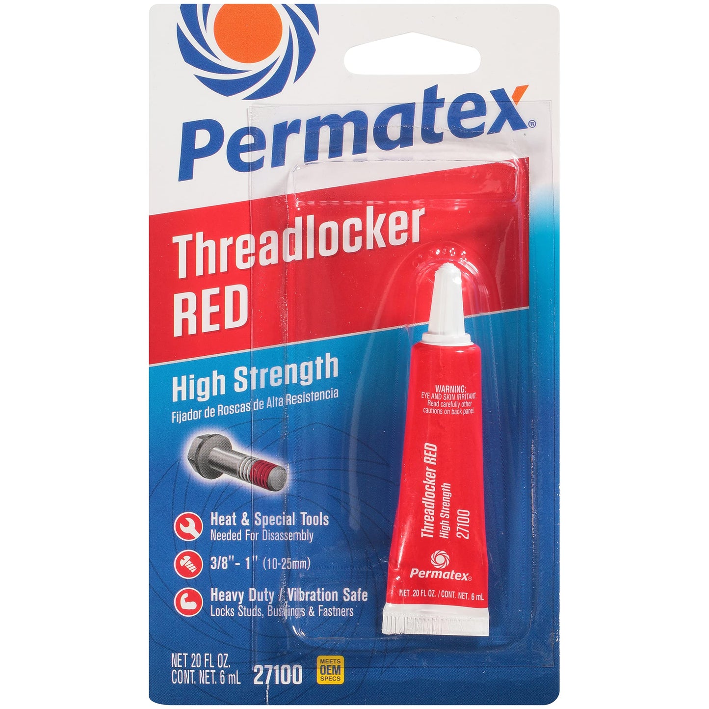 Permatex Threadlocker Red 27100 0.2oz