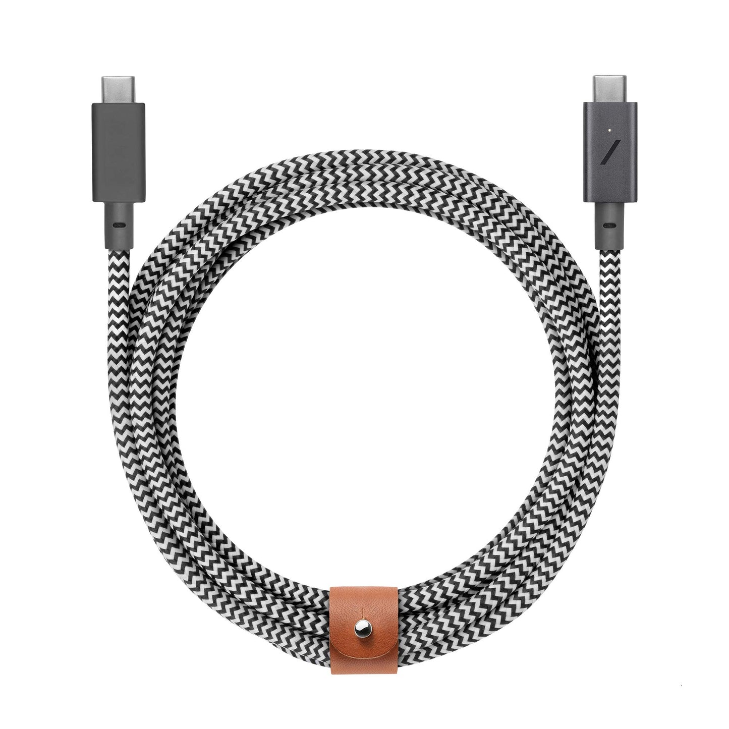 Native Union Belt Cable USB-C to Lightning - 10ft Ultra-Strong Reinforced Cable [MFi Certified] for iPhone 14, Phone 14 Plus, iPhone 14 Pro, iPhone 14 Pro Max, iPhone 13 and Earlier (Zebra)