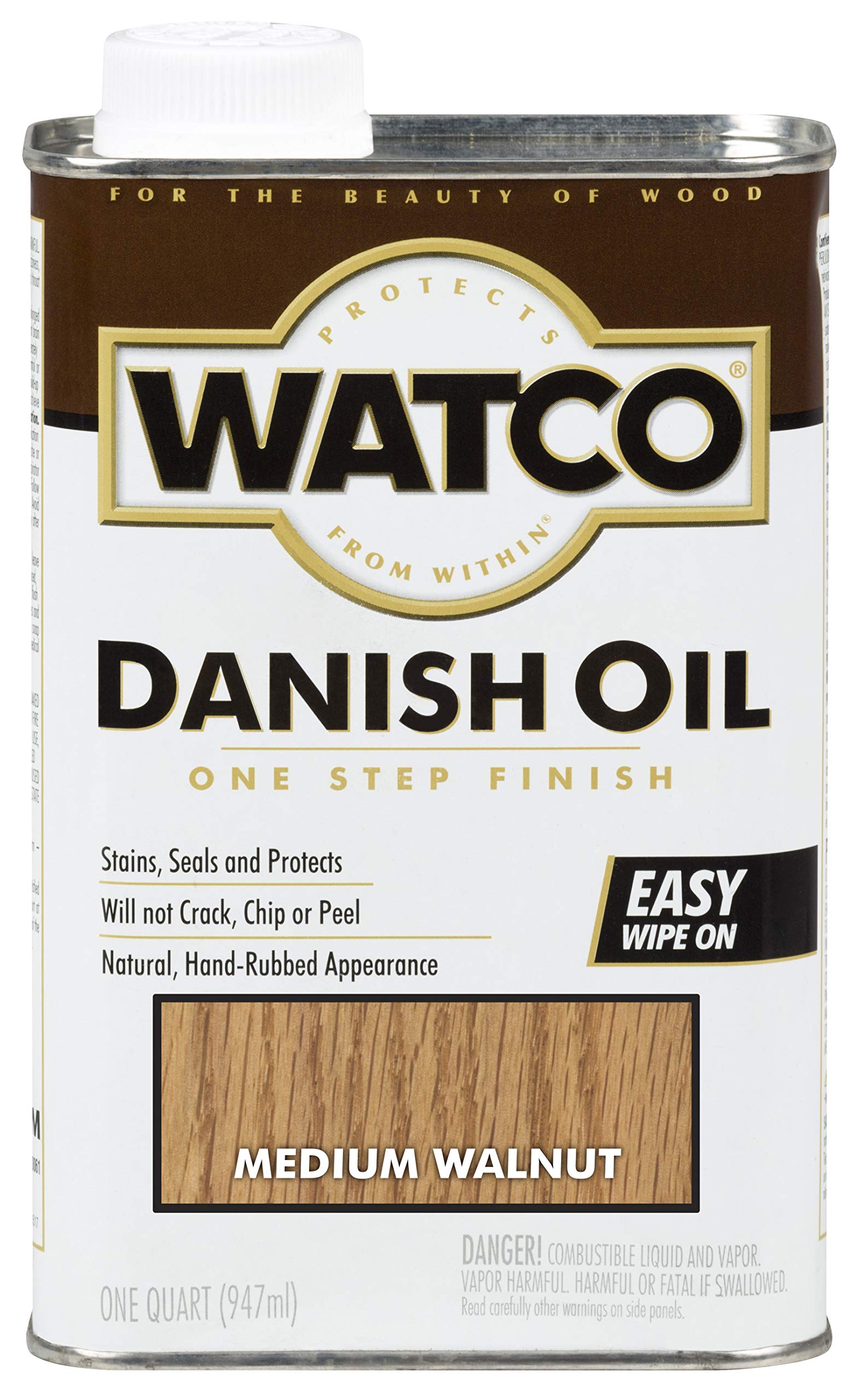 Watco Danish Oil Wood Finish Quart Medium Walnut A65941