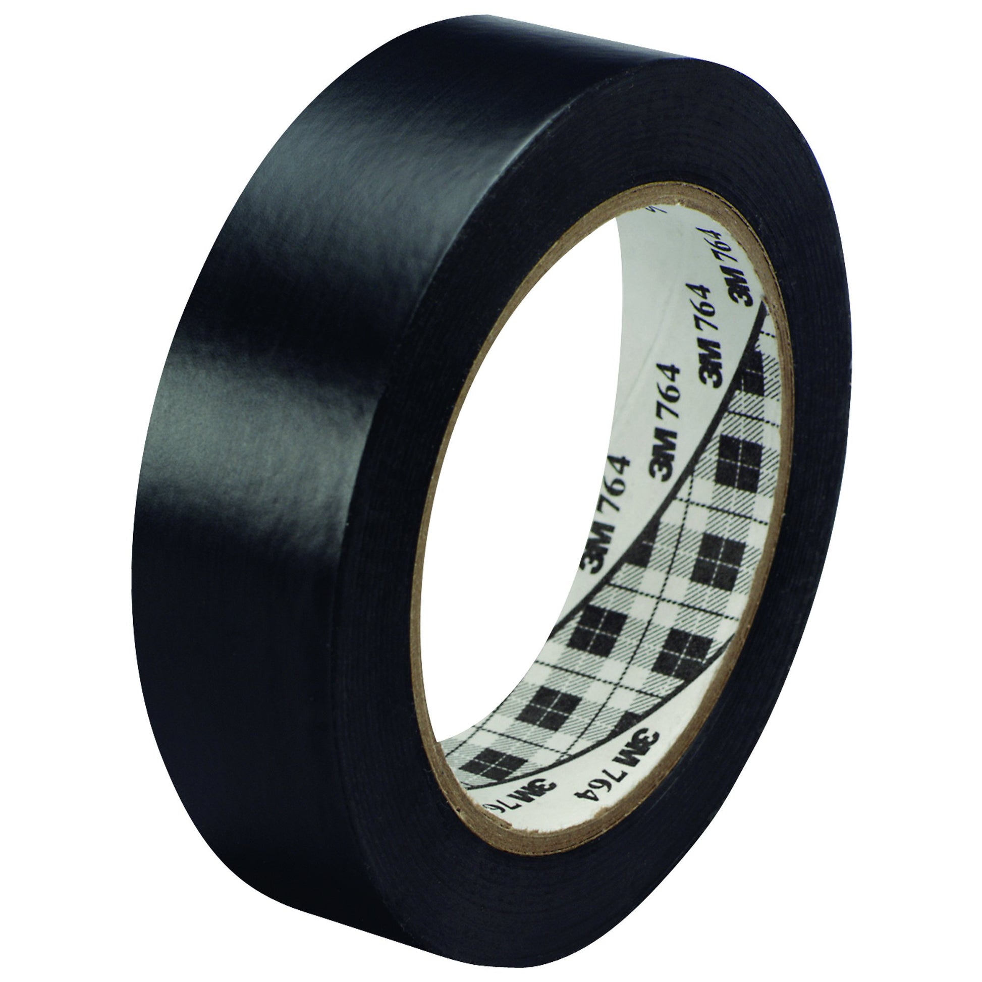 3M 764 Vinyl Adhesive Tape 1" x 36 yd Black