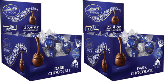 Lindt Lindor Dark Chocolate Truffles 60 Count Pack of 2