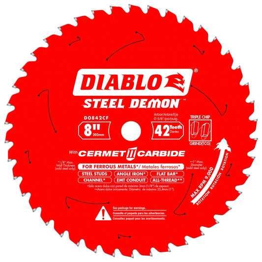 DIABLO CERMET SAW BLADE 8" 42T