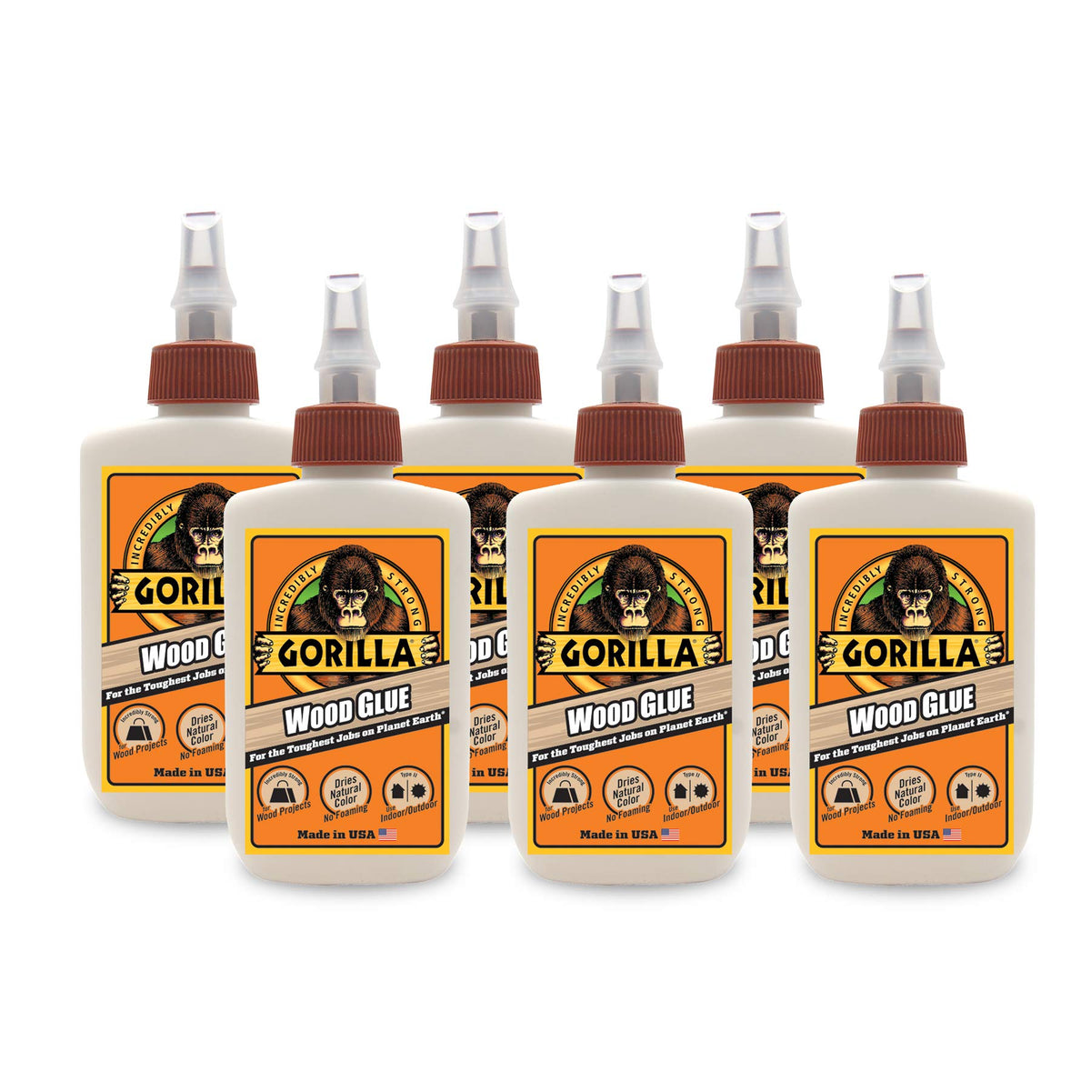 Gorilla Wood Glue 4oz (Pack of 6)
