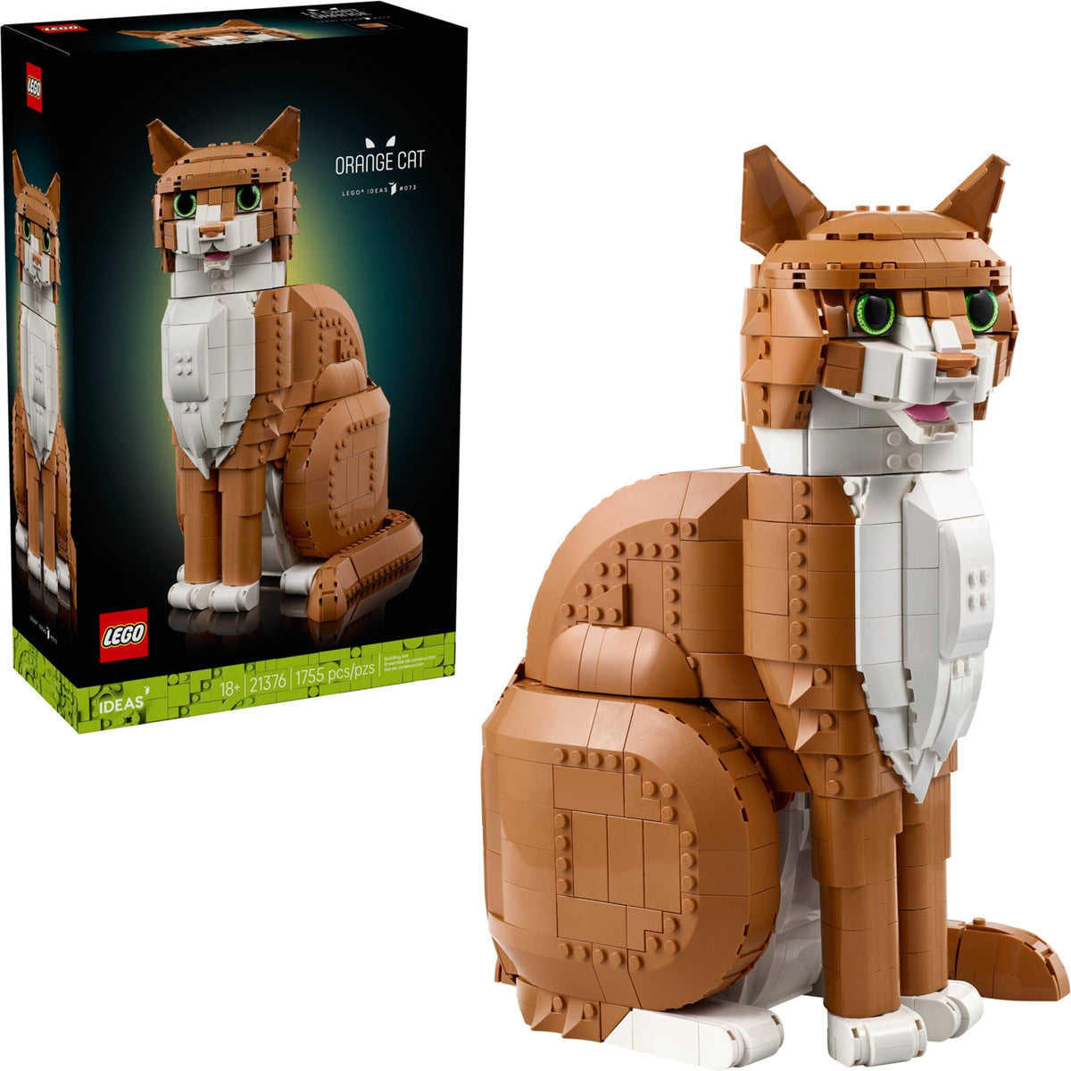 LEGO Ideas Orange Cat 21376 1,755-Piece Set