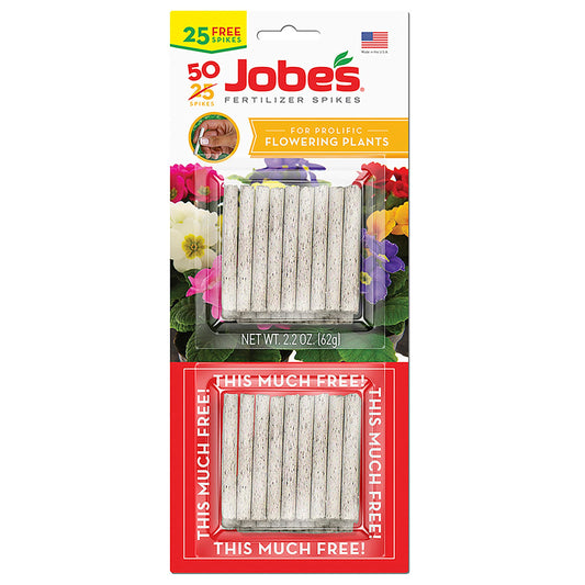 Jobe's Flowering Plant Food Spikes 10-10-4, 50 Pack