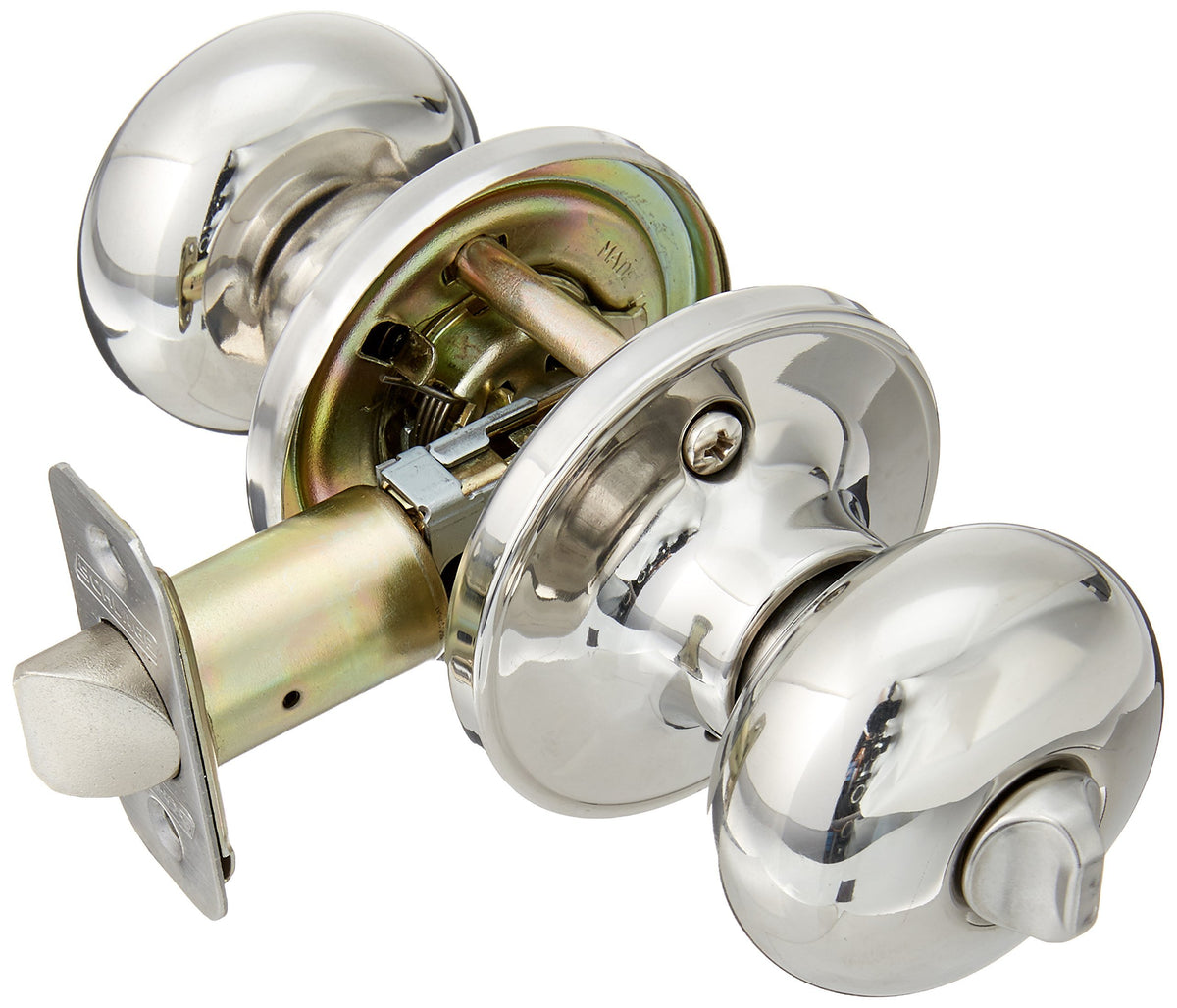 Schlage Stratus J40STR625 Privacy Knobset, Polished Chrome