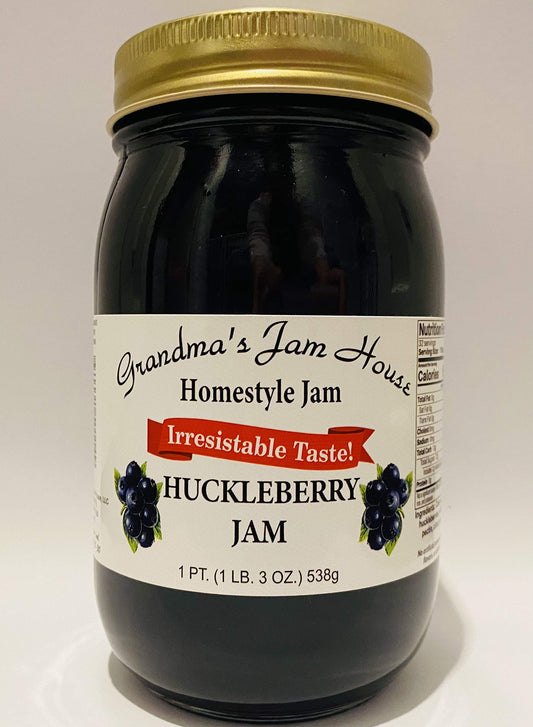 Grandma's Jam House Huckleberry Jam 16 oz