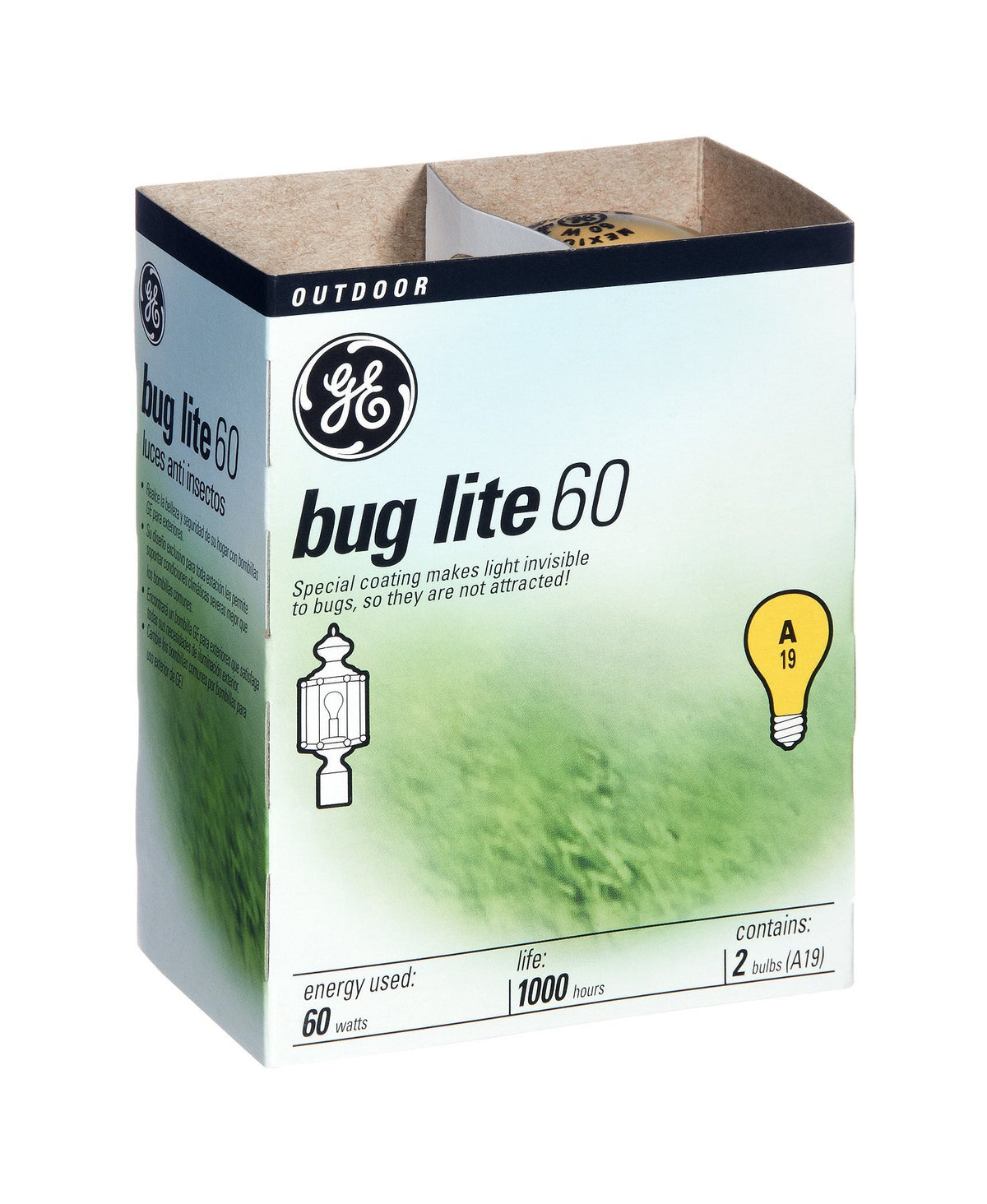GE BULB INCAN BUG LT A19 YEL 6