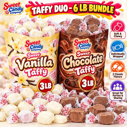 Sweet Vanilla Taffy Duo 3 lb Bulk Bag