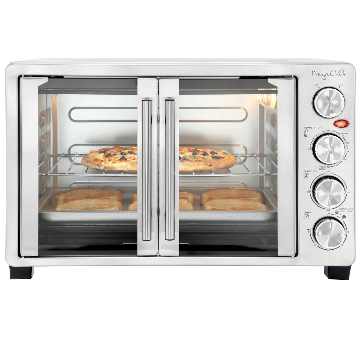 MegaChef 31.7L French Door Electric Toaster Oven