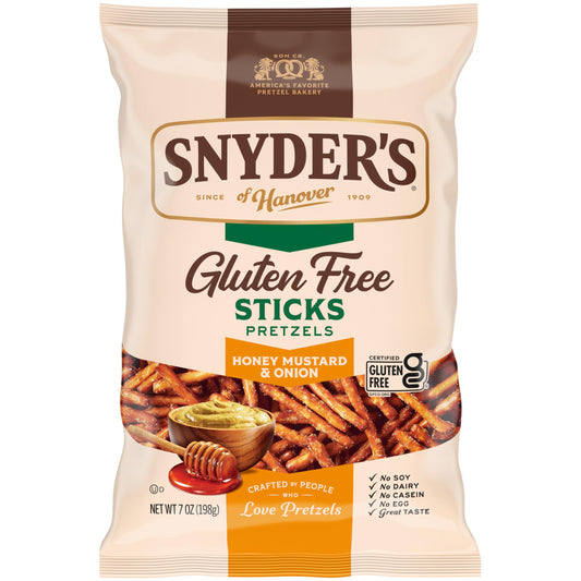 Snyder's of Hanover Gluten Free Honey Mustard & Onion Pretzel Sticks 7oz
