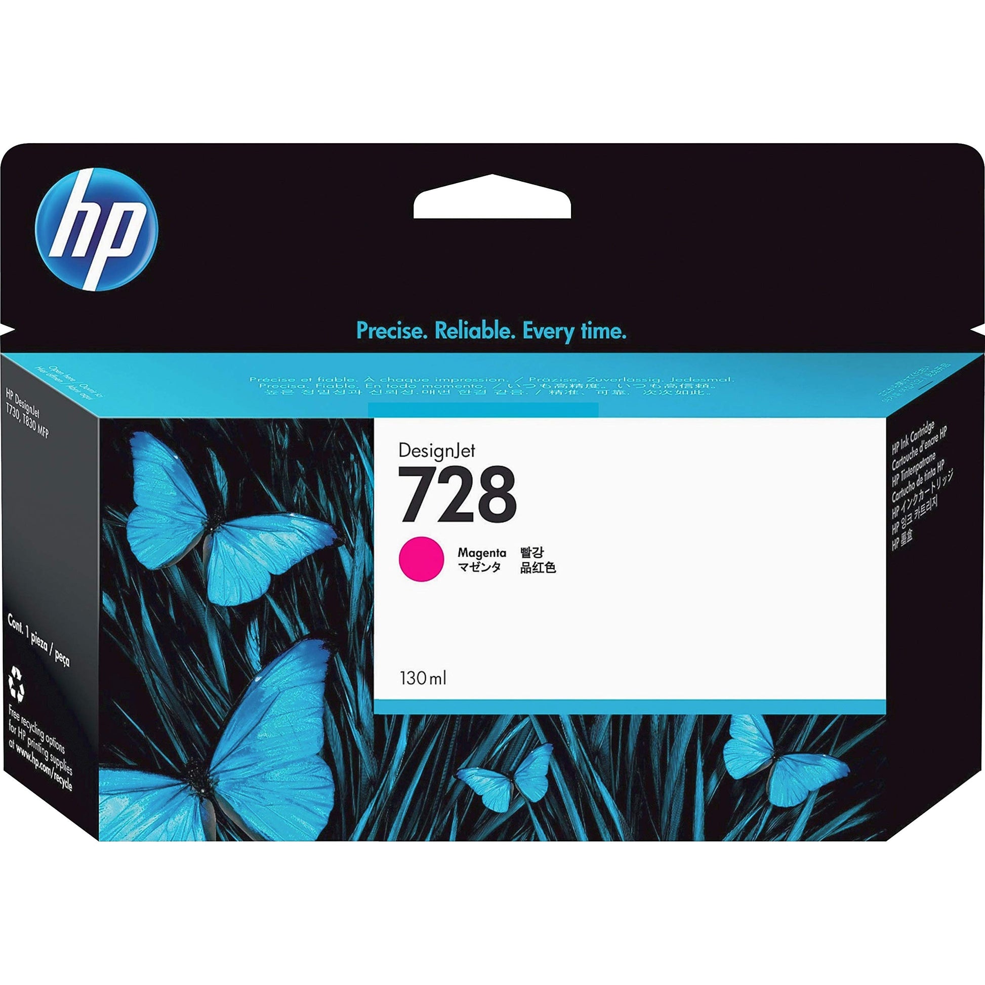 HP 728 Magenta 130ml Ink Cartridge F9J66A