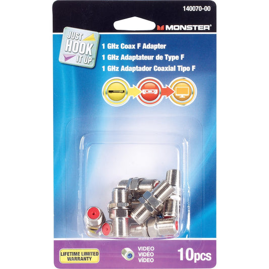 Monster Coax Adapter F to F 1GHz 10pk
