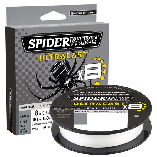 SpiderWire Superline Ultracast Braid, Invisibraid-Translucent, 65lb | 29.4kg, 164yd | 150m Fishing Line