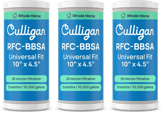 Culligan RFC-BBSA 25 Micron Whole House Water Filter 10”x4.5” 3-Pack