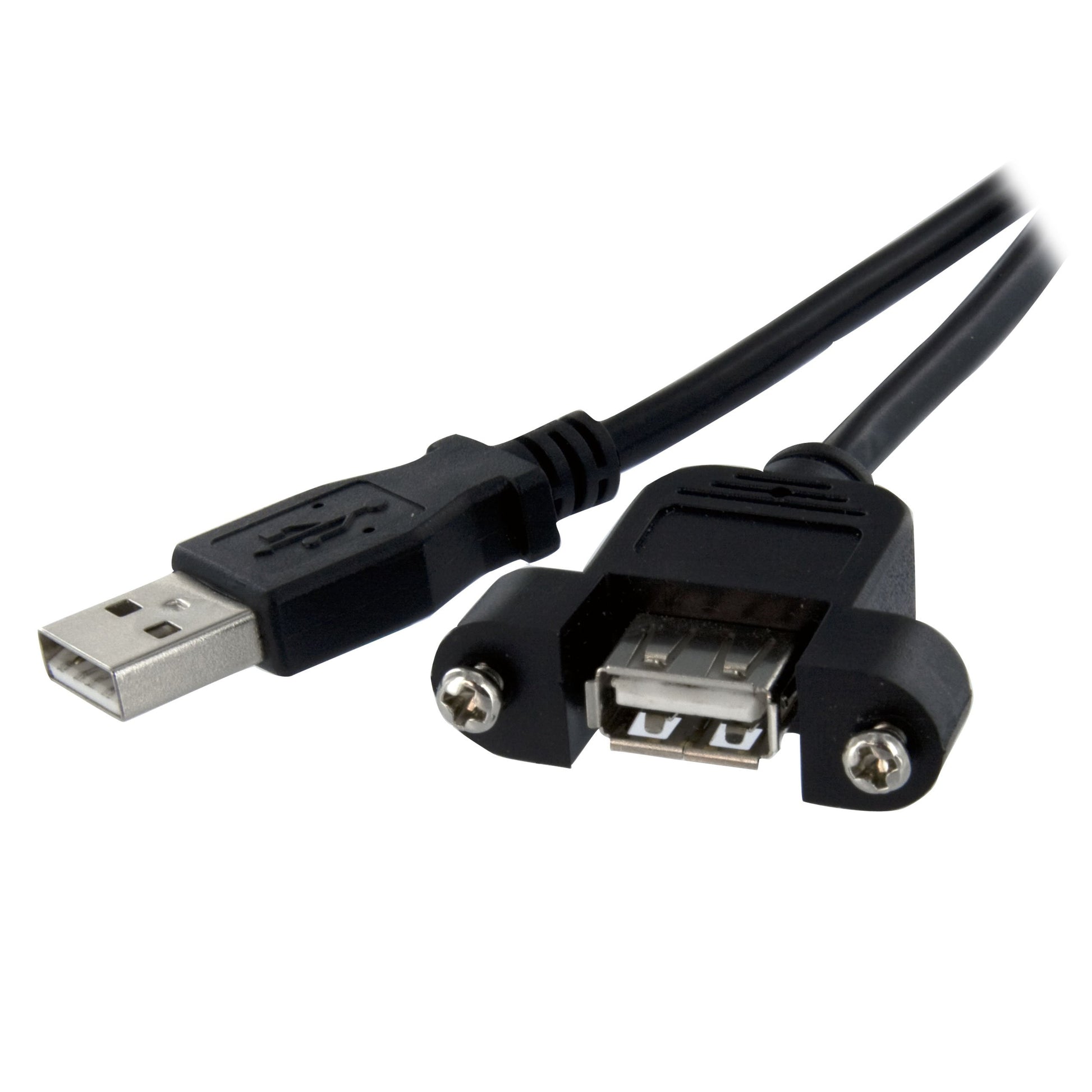 StarTech 1ft Panel Mount USB Cable A to A F/M
