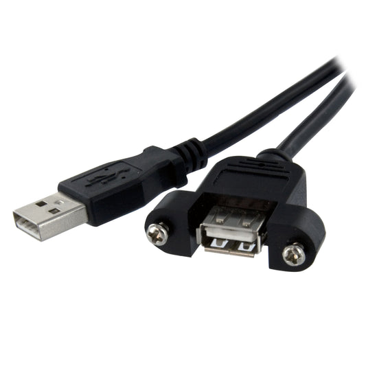 StarTech 1ft Panel Mount USB Cable A to A F/M