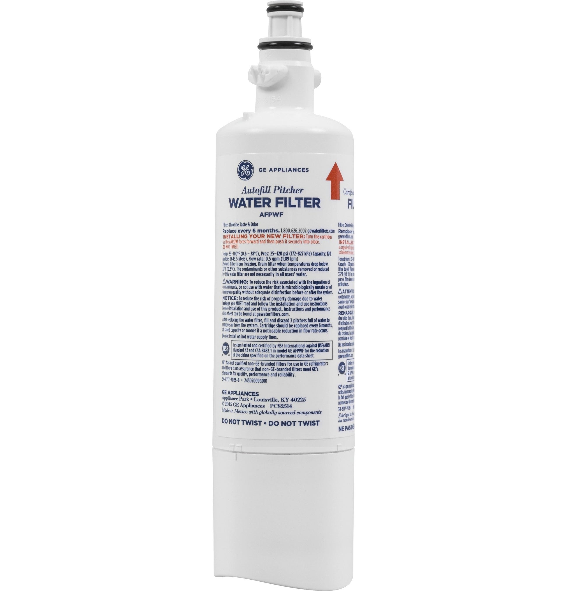GE AFPWF Auto Fill Water Filter, White