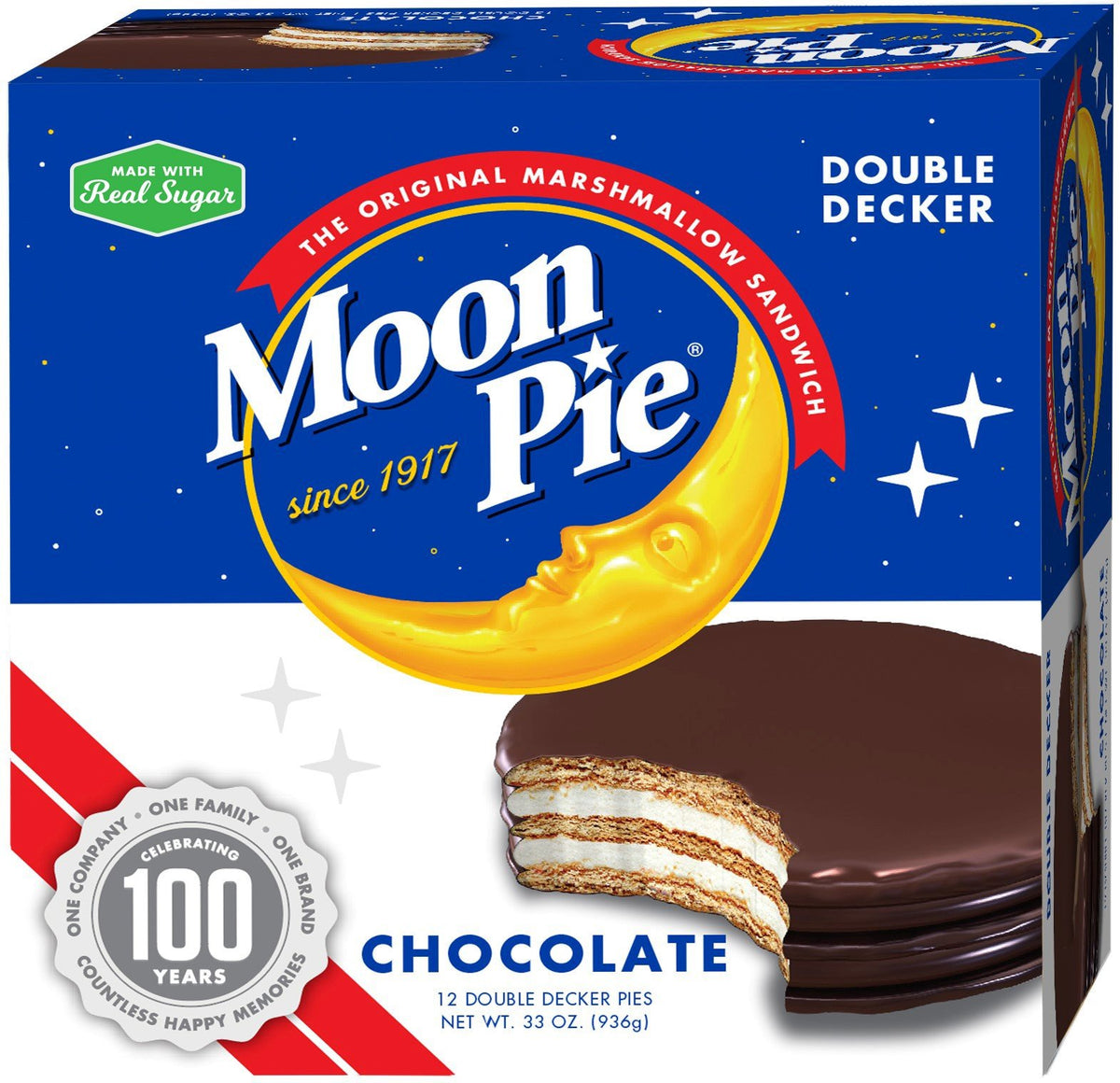 MoonPie Double Decker Chocolate Sandwich, 2oz, 72 Pack