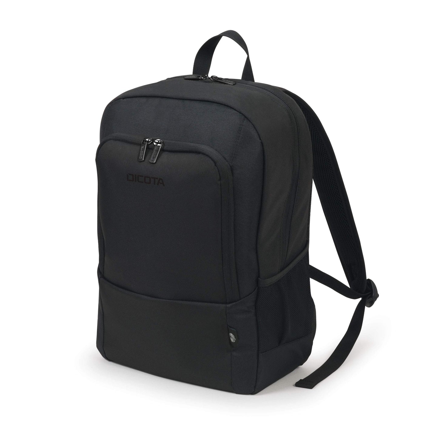 Dicota Eco Backpack BASE 13-14.1 - lightweight laptop rucksack with protective padding and storage space, black