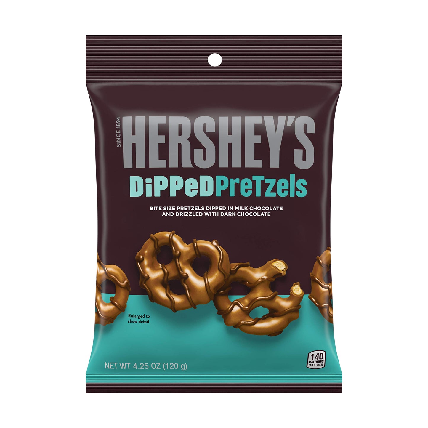 Hershey's Dipped Pretzels Milk Chocolate 4.25 oz Case of 12