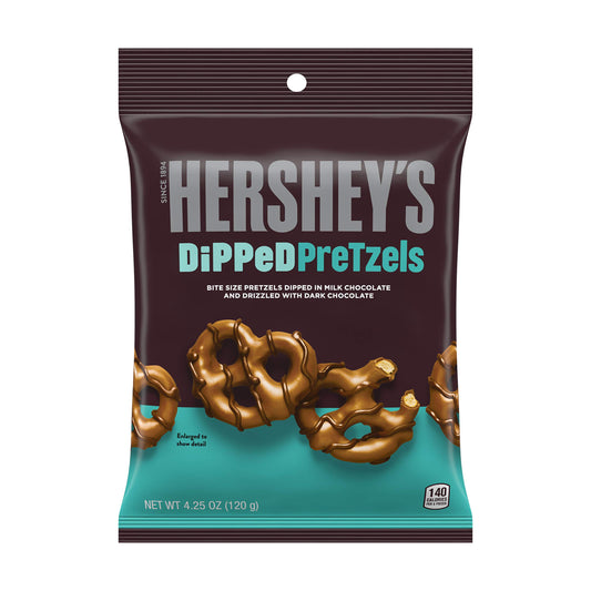 Hershey's Dipped Pretzels Milk Chocolate 4.25 oz Case of 12