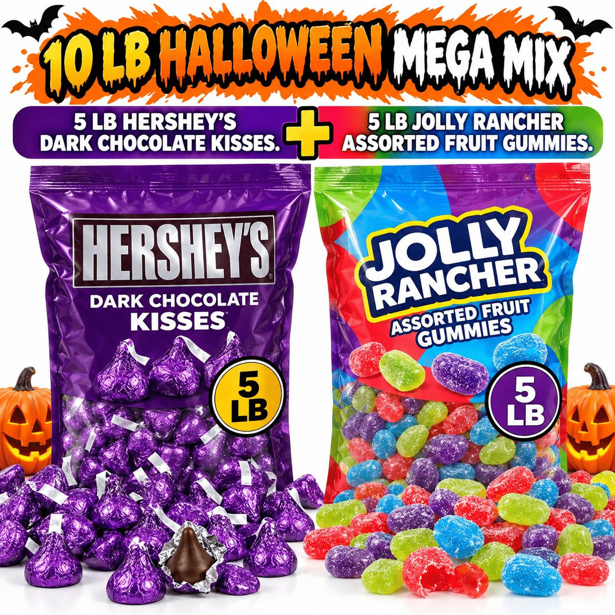 Hershey Kisses Dark Chocolate Candy 5LB Box