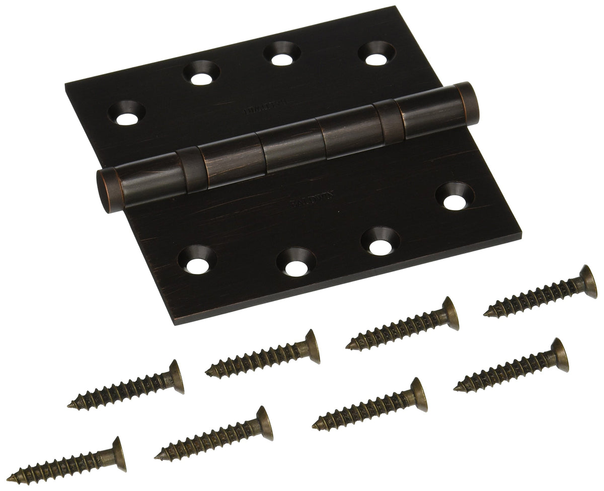 Baldwin 1041112I Square Mortise Ball Bearing Hinge, Aged Bronze