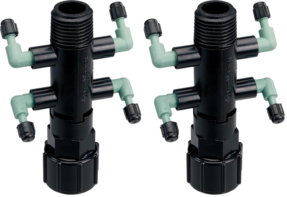 Orbit 67060 Drip System 4-Port Manifold 2-Pack