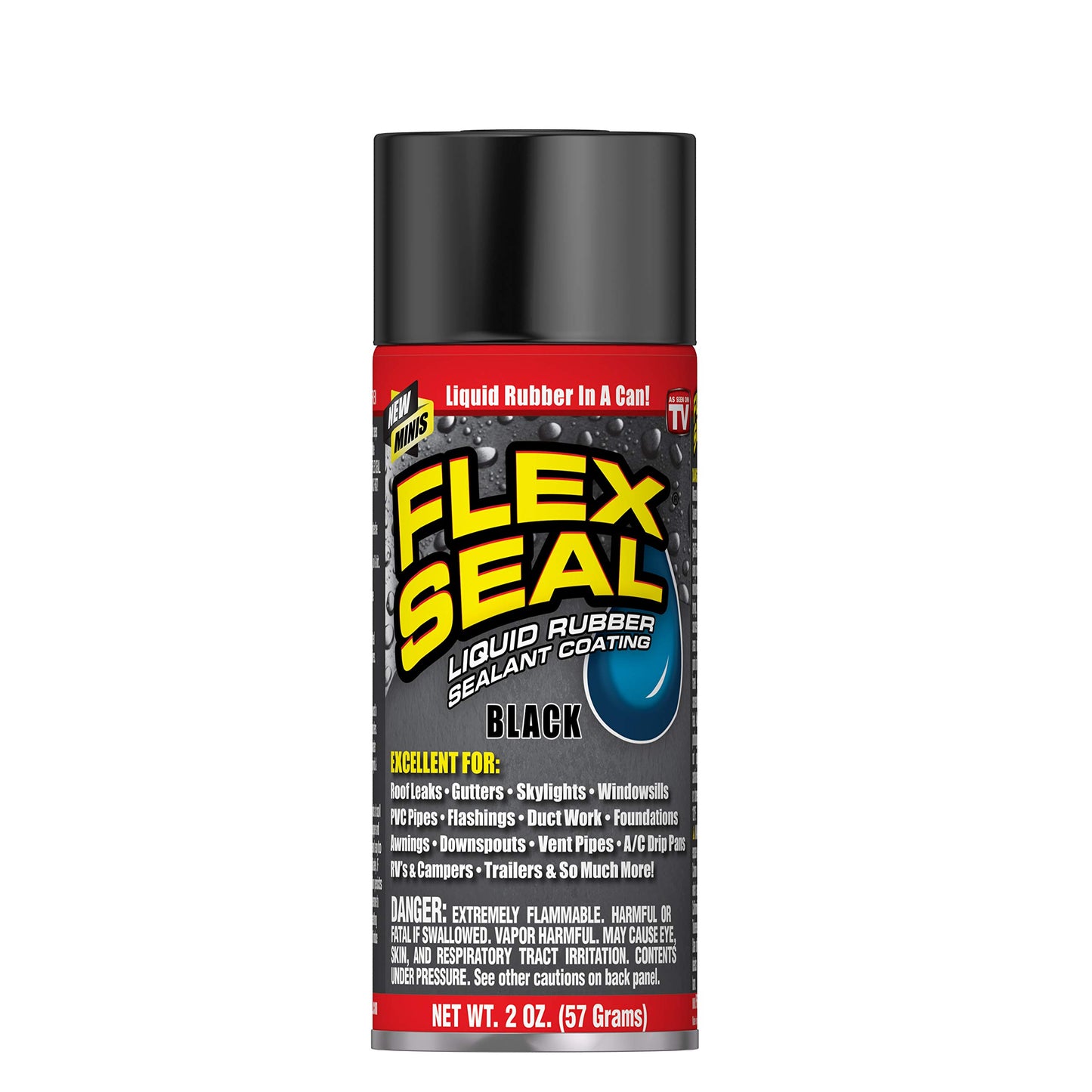 Flex Seal Mini Black Waterproof Sealant Spray 2oz